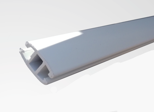 Perfil Aluminio simple CP2-6 mts Blanco contrapeso Roller - Lonasflex